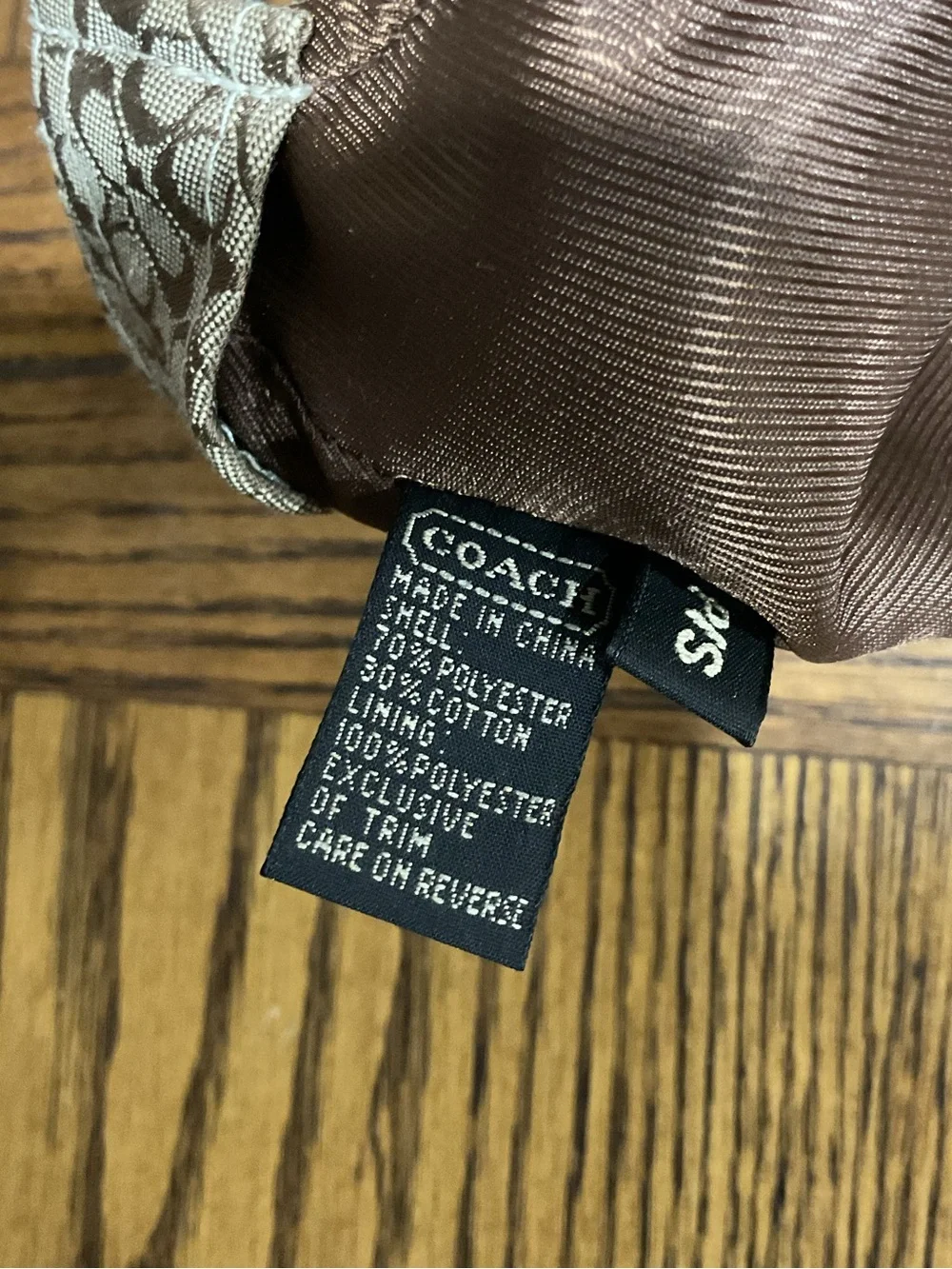 Coach Beige & Brown Signature Canvas Baseball Cap